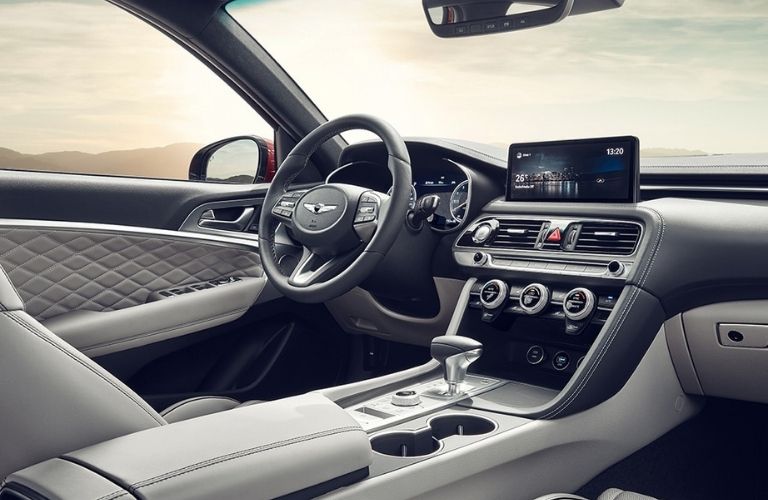 2022 Genesis G70 Front Interior and Center Console