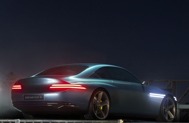 Genesis X Concept Rear Exterior and Taillights at Night