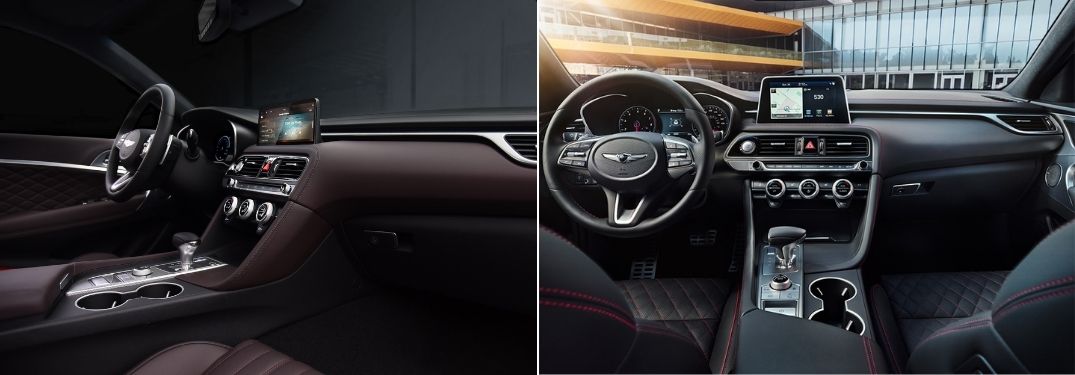 2022 Genesis G70 Front Interior and Dashboard vs 2021 Genesis G70 Front Interior